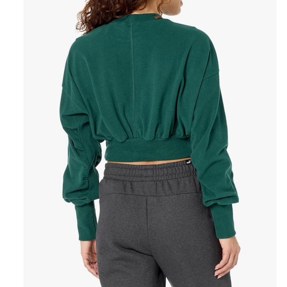 NWT Sweaty Betty Delight Luxe Fleece Pullover Sweatshirt Retro Green - Small - Picture 3 of 13